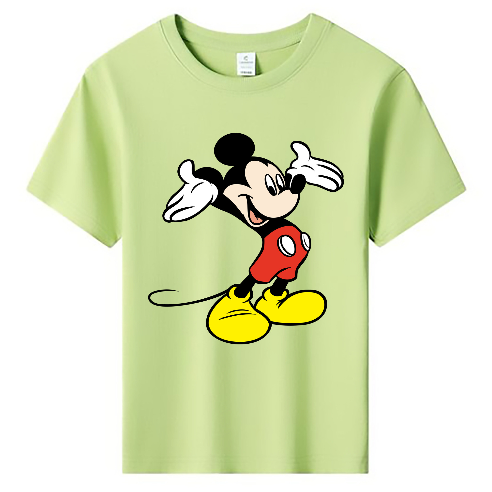 ミッキーマウス Mickey Mouse 綿100％キッズTシャツ（フロントプリント）